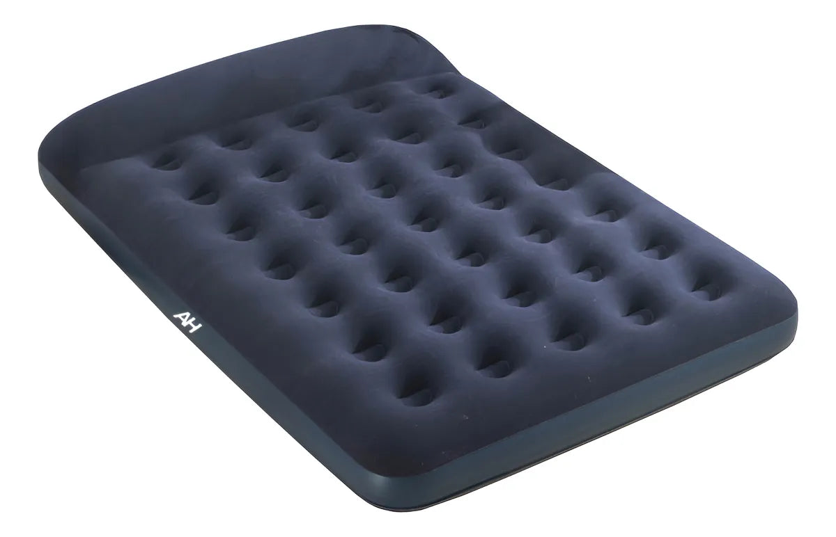Colchon Inflable 2 Plazas Almohada Camping Alpina 191x137x25 Azul