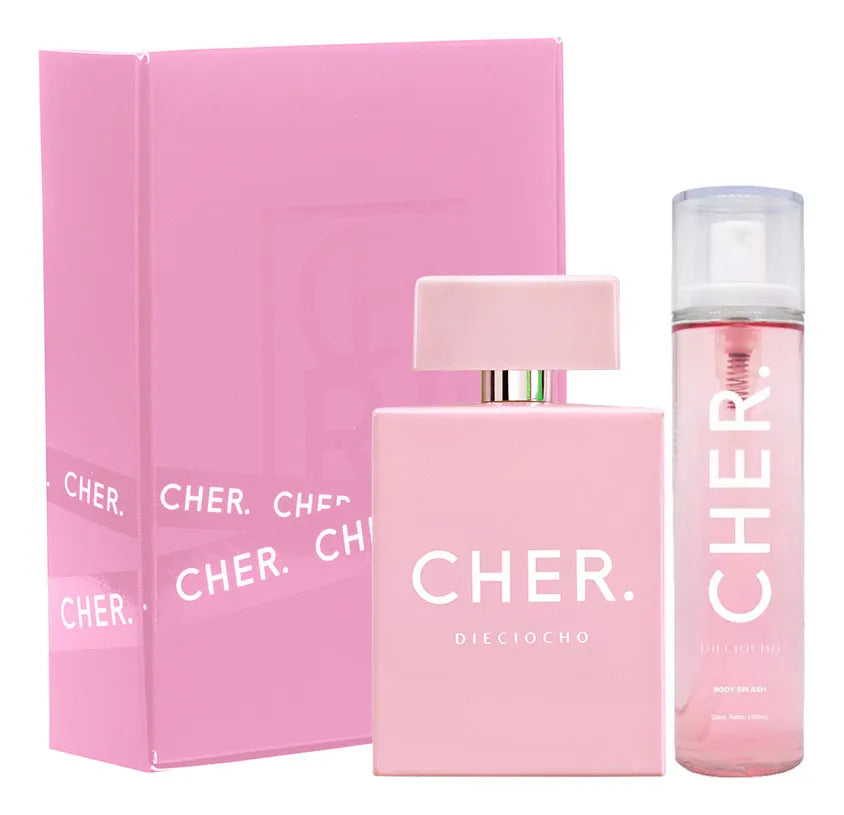 Set Perfume Mujer Cher Dieciocho 100 Ml Edp + Body Splash